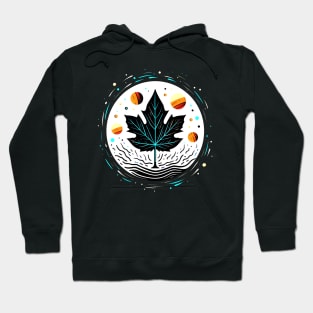 Maple Leaf abstract design Canada Day Design gift idea Hoodie